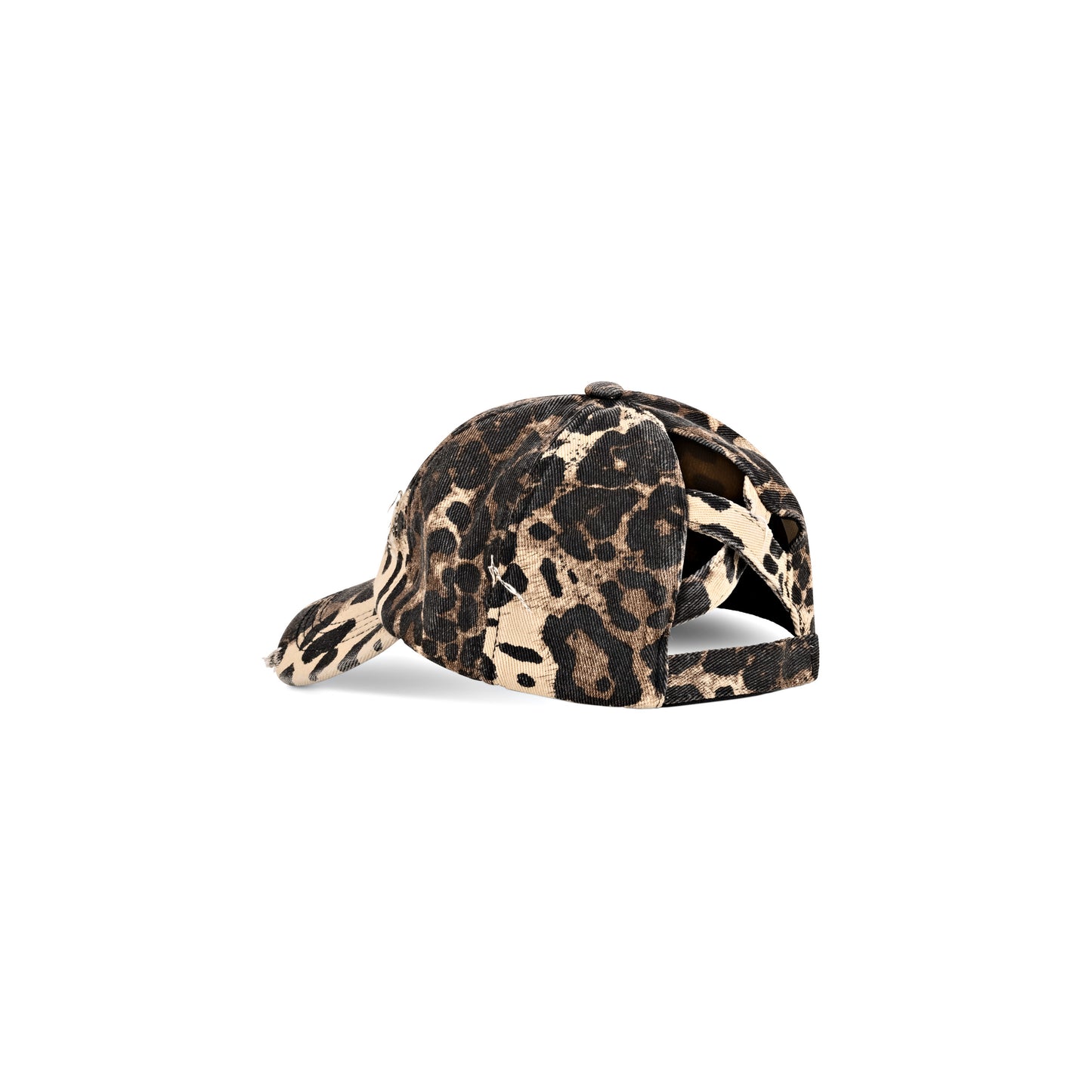 Leopard Print Ponytail Hat
